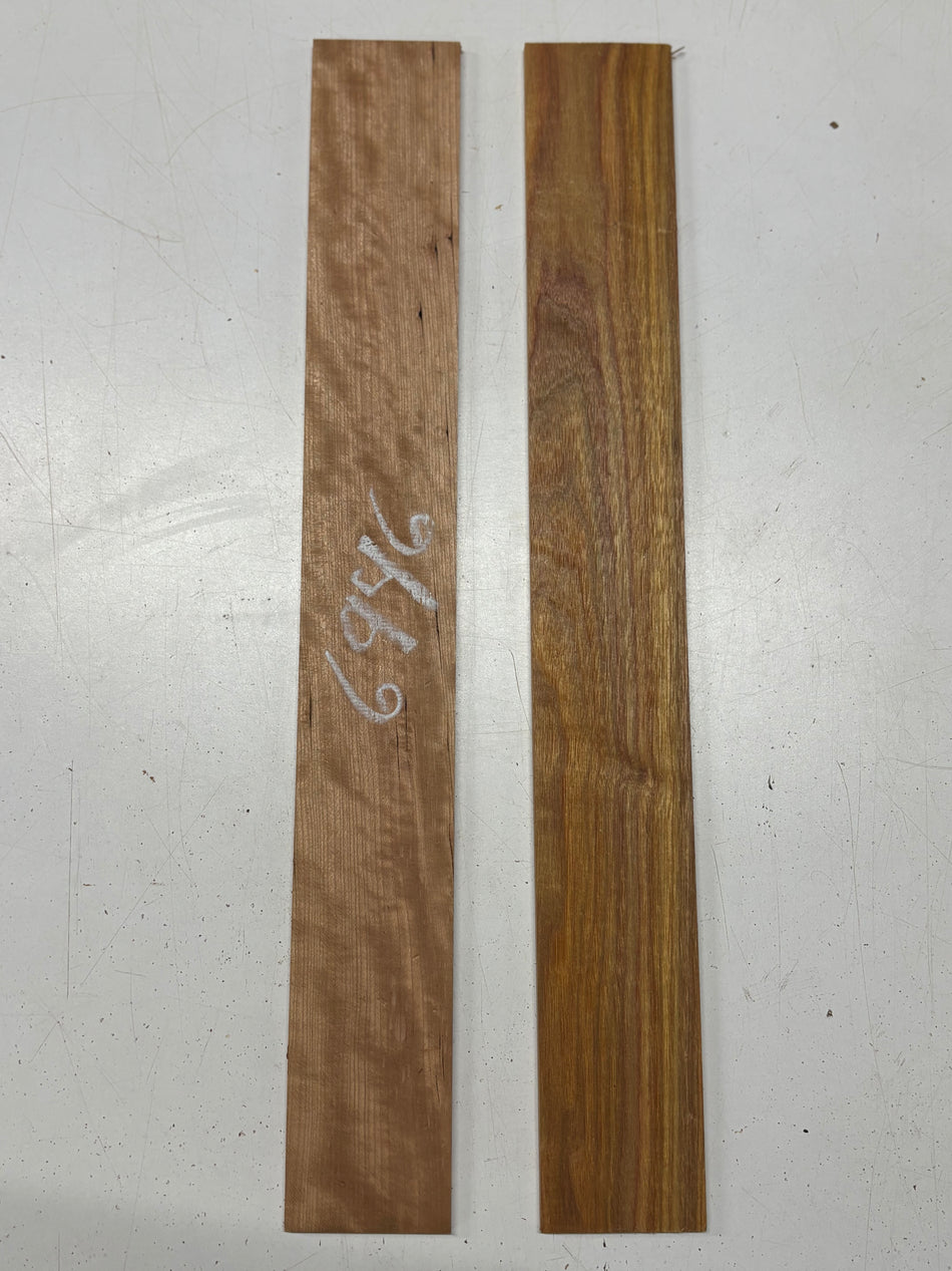 2 Pack, 2 Species Cherry + Canarywood Thin Stock Lumber 21"x2-3/4"x1/4"#6946