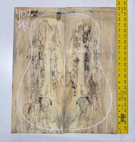 Spalted Tamarind Dreadnought Guitar Back & Side Set #402 Exotic Wood Zone 
