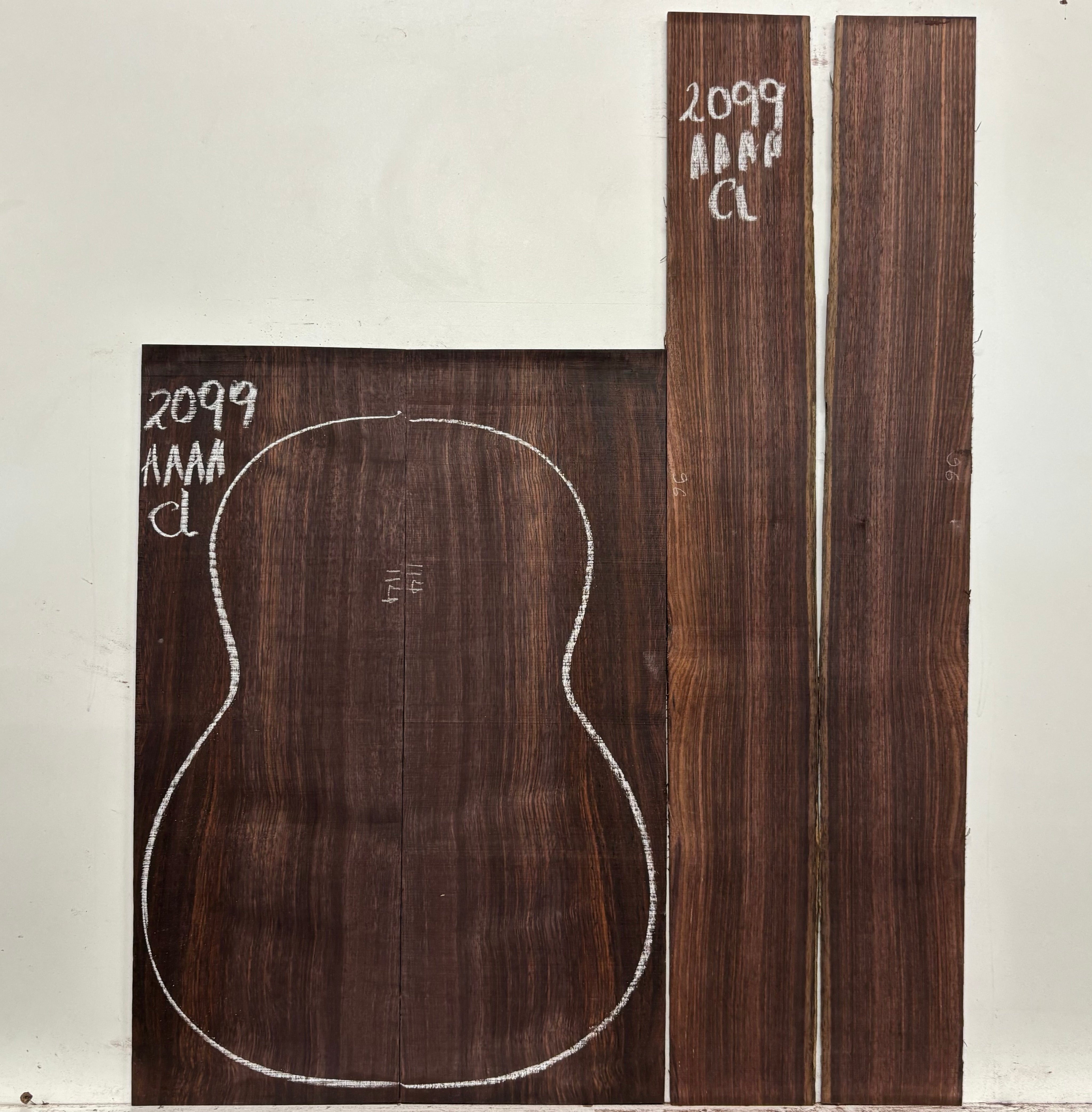 East Indian Rosewood Classical AAAA Grade Guitar Back & Side Set #2099 - Exotic Wood Zone
