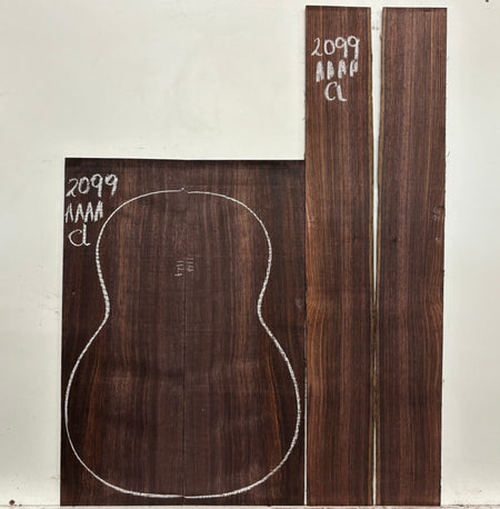 East Indian Rosewood Classical AAAA Grade Guitar Back & Side Set #2099 - Exotic Wood Zone