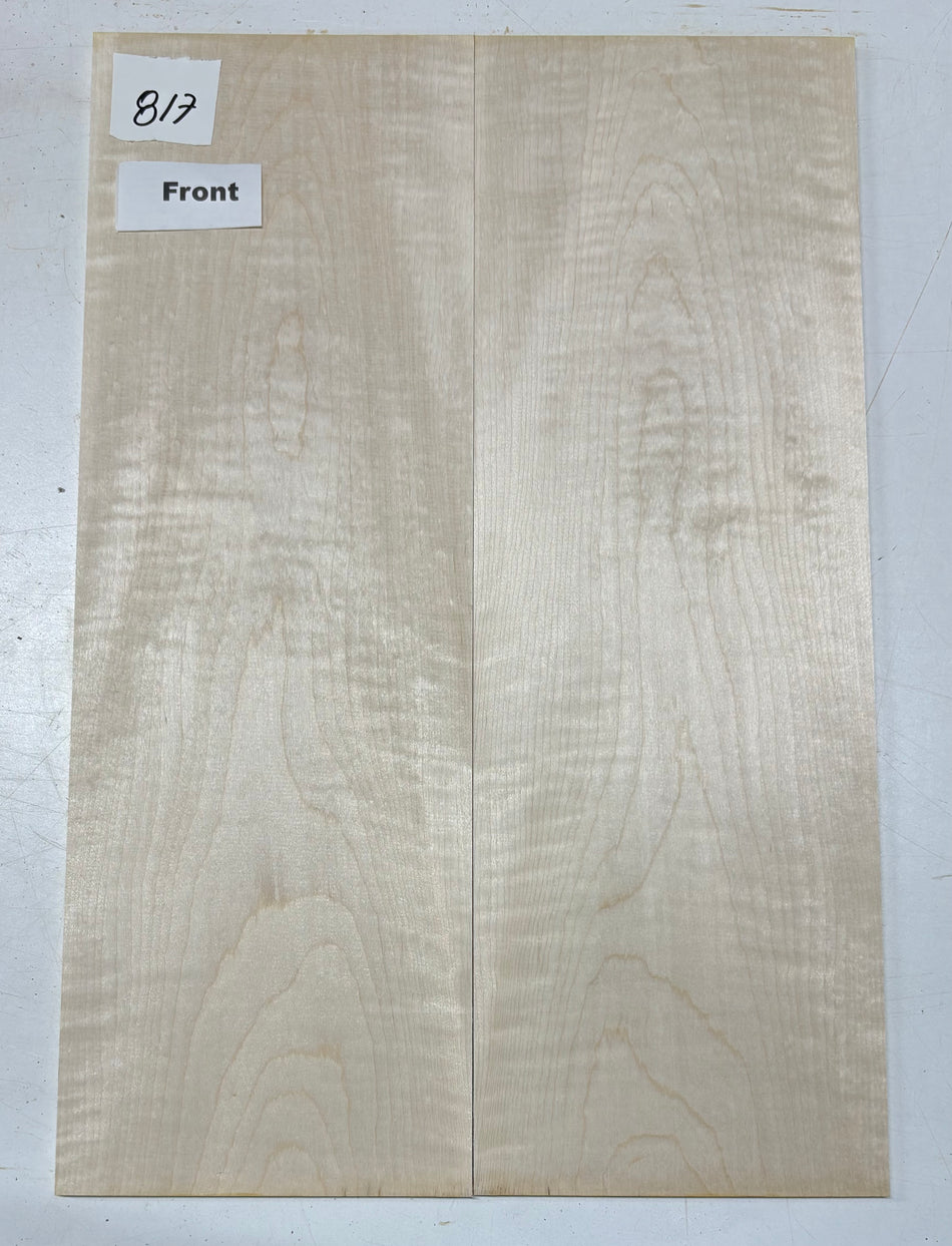 Table en érable ondé flammé pour guitare - 21" x 7-1/8" x 1/4" #817