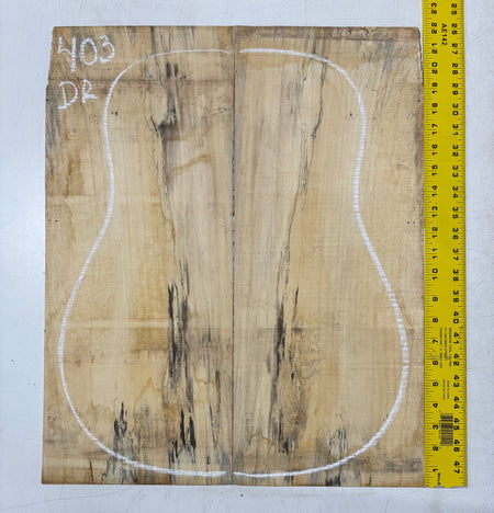 Spalted Tamarind Dreadnought Guitar Back & Side Set #403 Exotic Wood Zone 