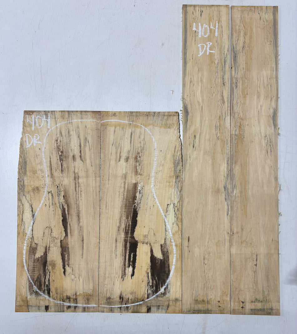 Spalted Tamarind Dreadnought Guitar Back & Side Set #404 Exotic Wood Zone 