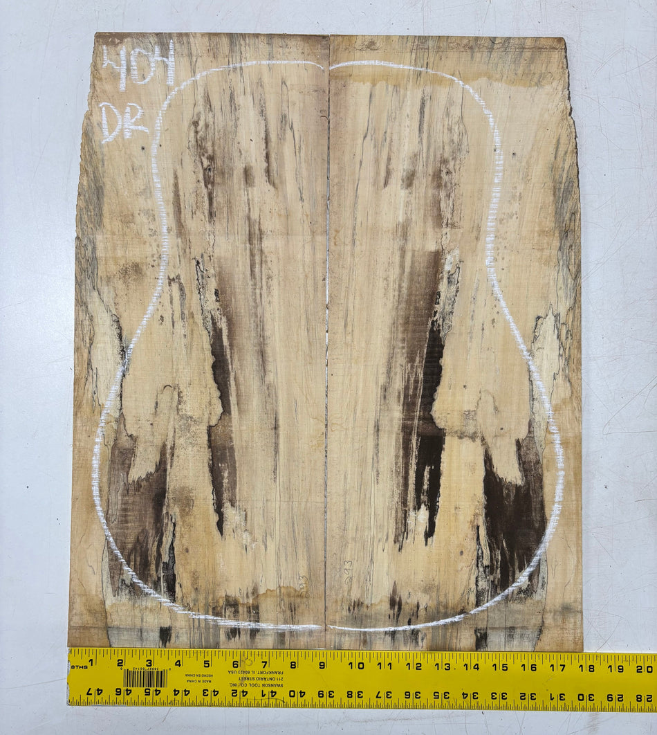 Spalted Tamarind Dreadnought Guitar Back & Side Set #404 Exotic Wood Zone 