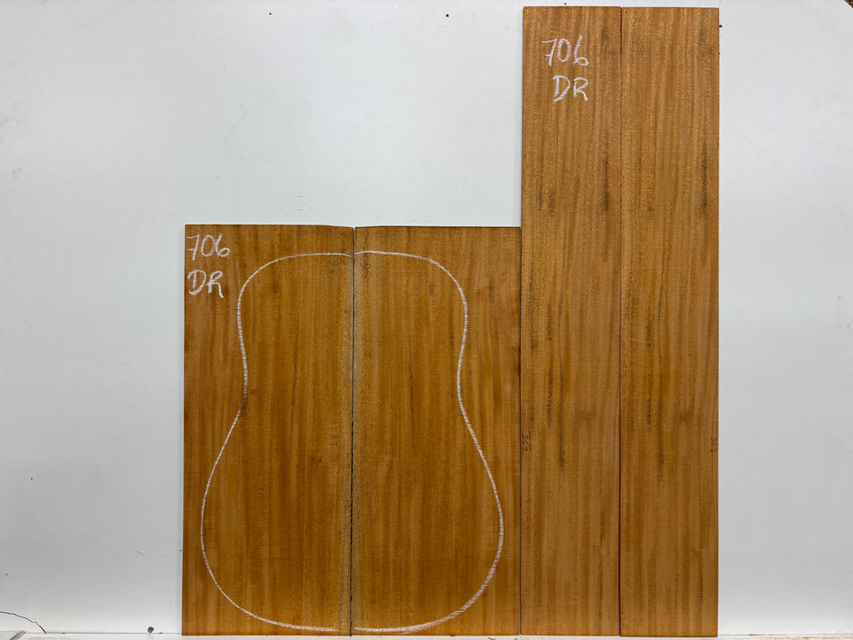 Mahogany Dreadnought Guitar Back & Side Set #706