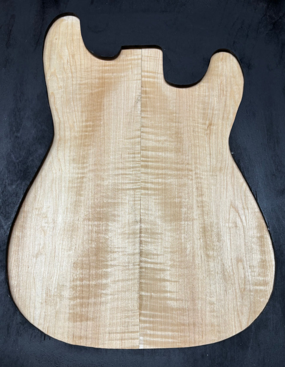 Tapa de guitarra de arce flameado con veta dura - 21" x 7-1/8" x 1/4" #819