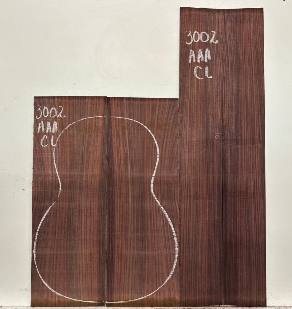 East Indian Rosewood Classical AAA Grade Guitar Back & Side Set #3002 - Exotic Wood Zone