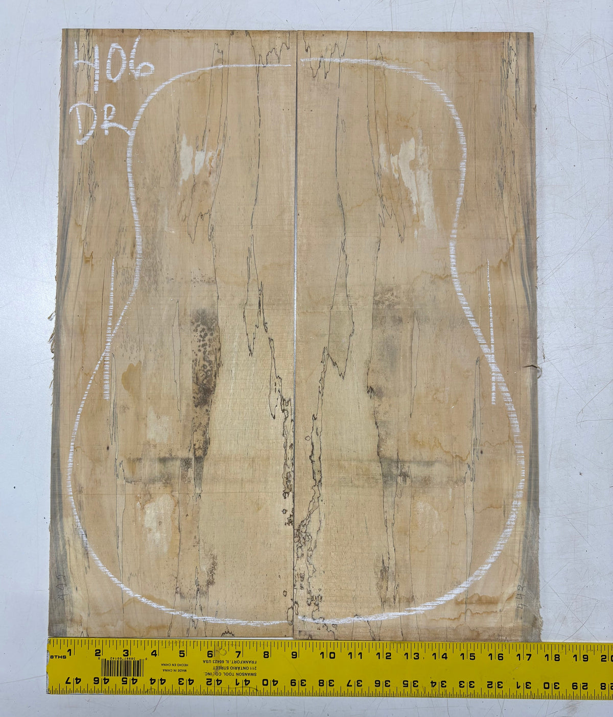 Spalted Tamarind Dreadnought Guitar Back & Side Set #406 Exotic Wood Zone 
