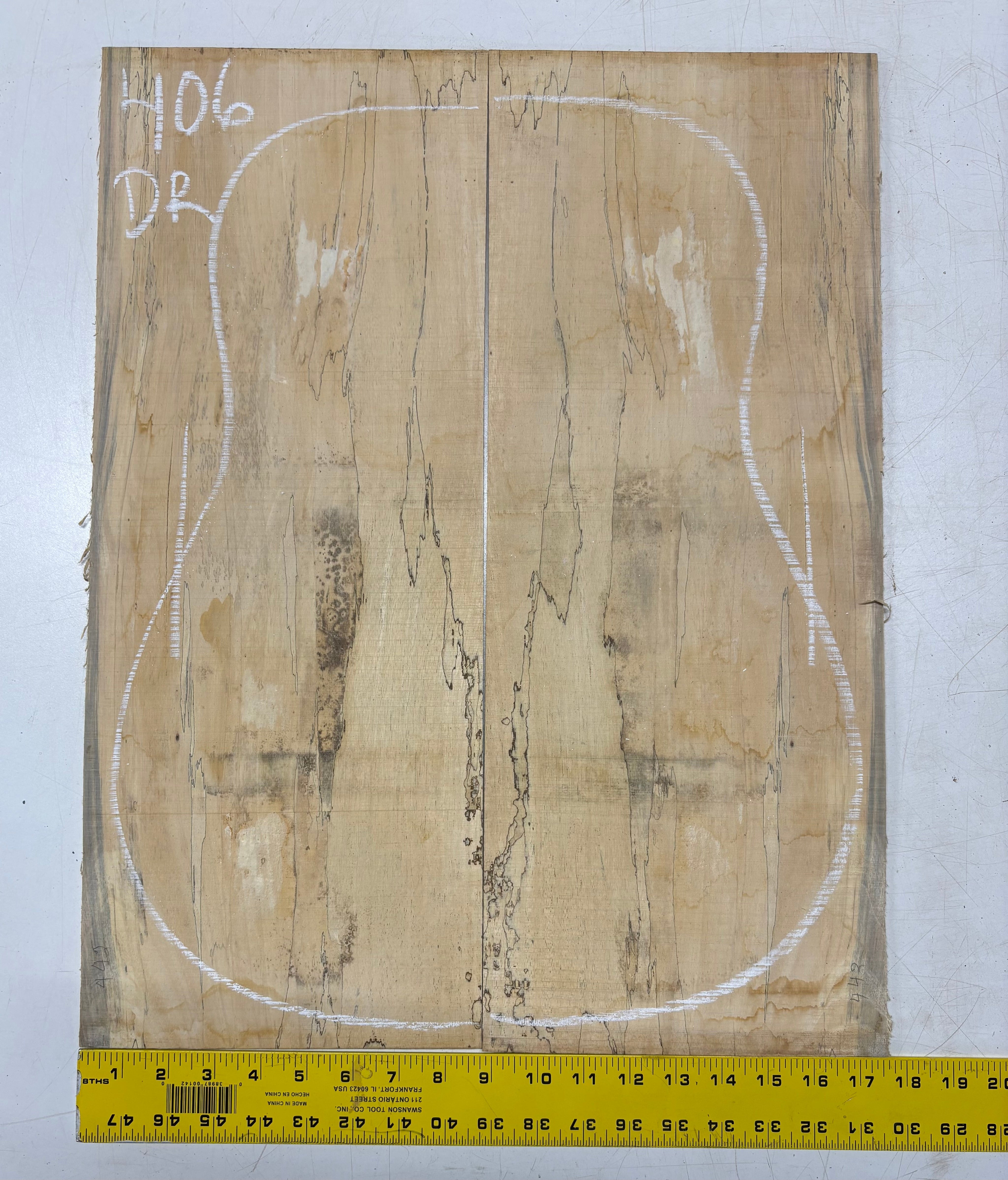 Spalted Tamarind Dreadnought Guitar Back & Side Set #406 Exotic Wood Zone 