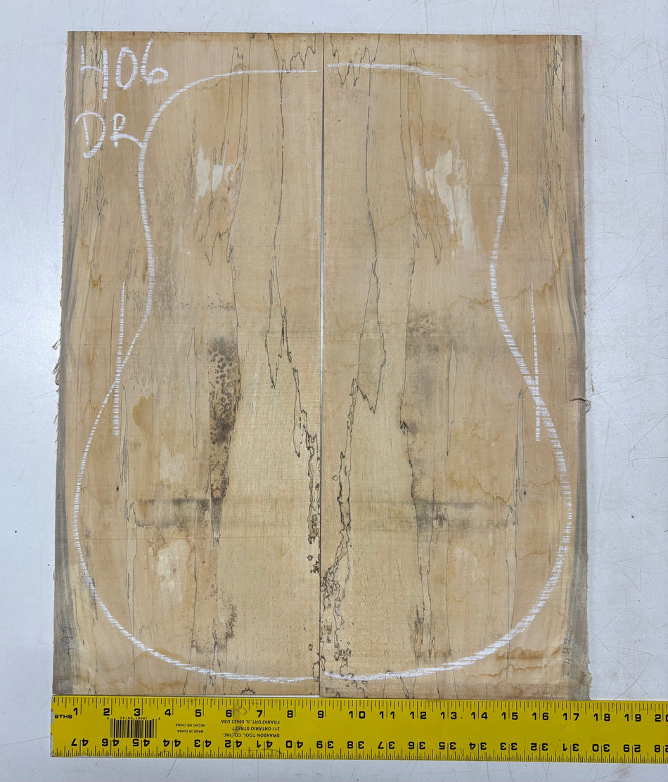 Spalted Tamarind Dreadnought Guitar Back & Side Set #406 Exotic Wood Zone 
