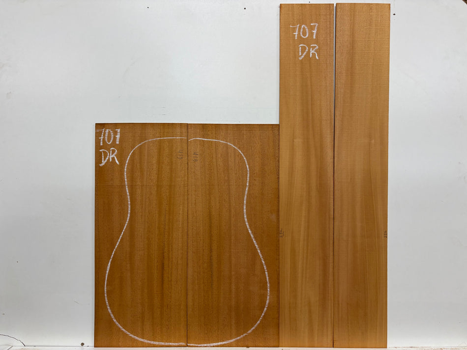 Mahogany Dreadnought Guitar Back & Side Set #707