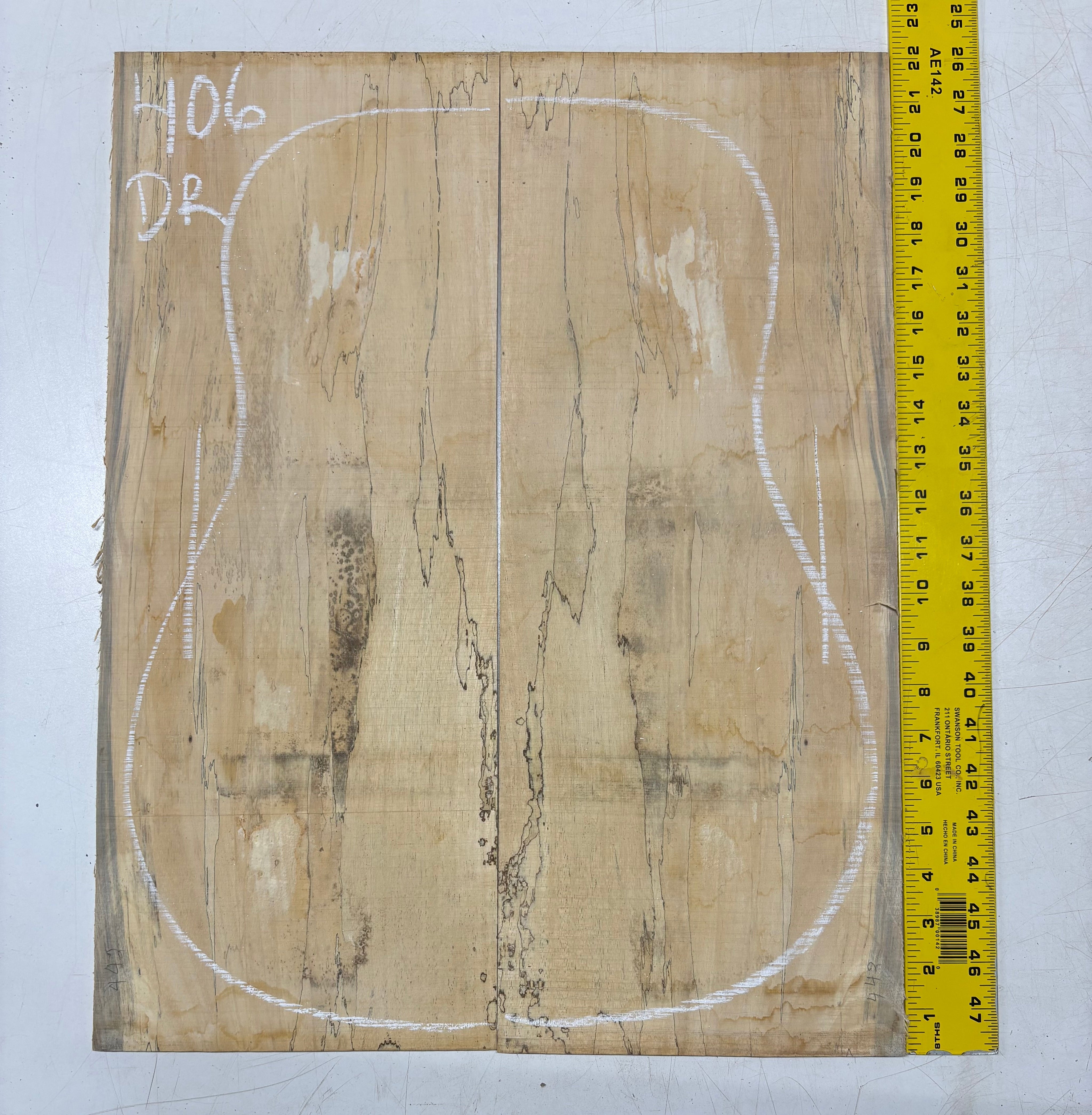 Spalted Tamarind Dreadnought Guitar Back & Side Set #406 Exotic Wood Zone 
