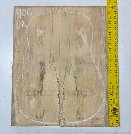 Spalted Tamarind Dreadnought Guitar Back & Side Set #406 Exotic Wood Zone 