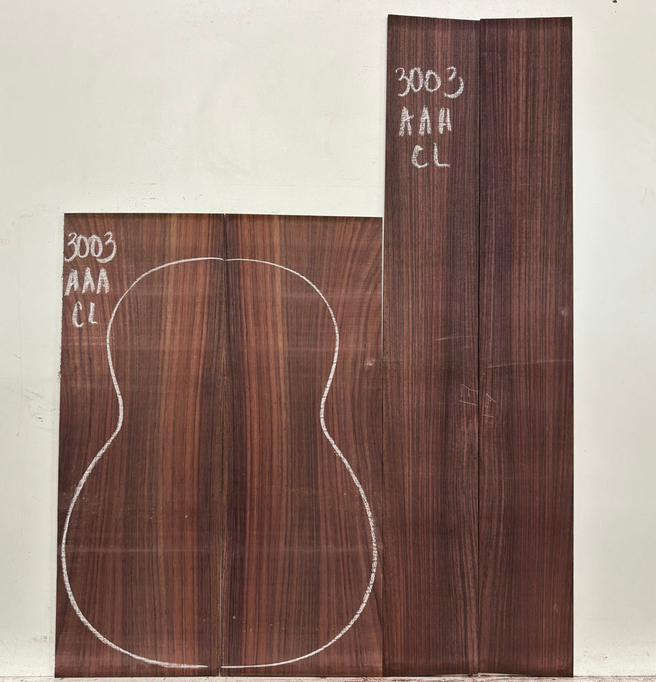 East Indian Rosewood Classical AAA Grade Guitar Back & Side Set #3003 - Exotic Wood Zone