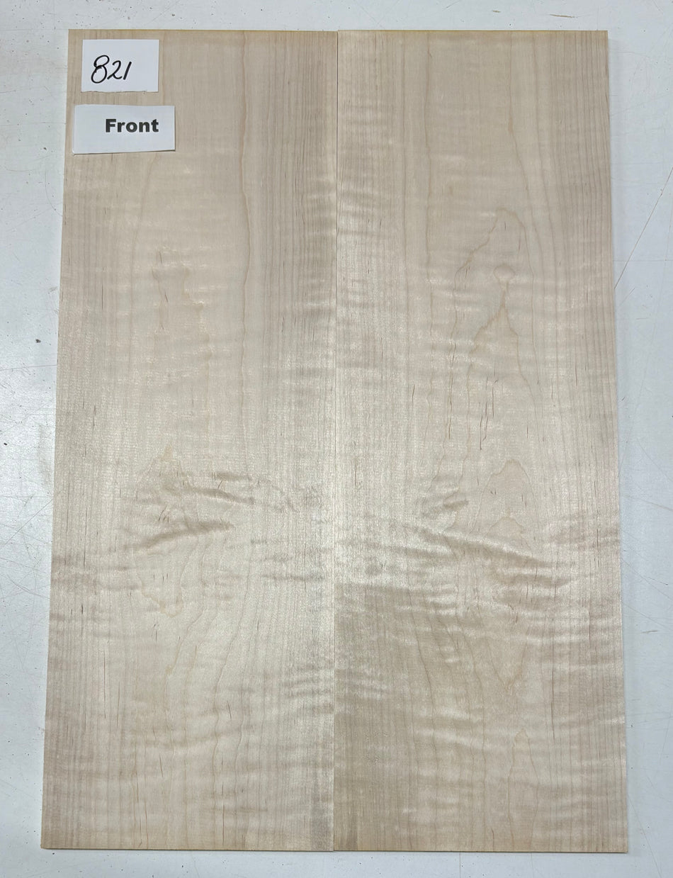 Table de guitare en érable ondé flammé - 21" x 7-1/8" x 1/4" #821