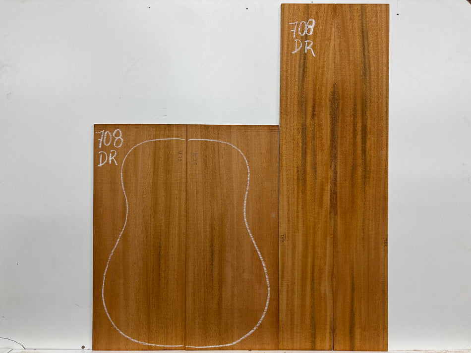 Mahogany Dreadnought Guitar Back & Side Set #708