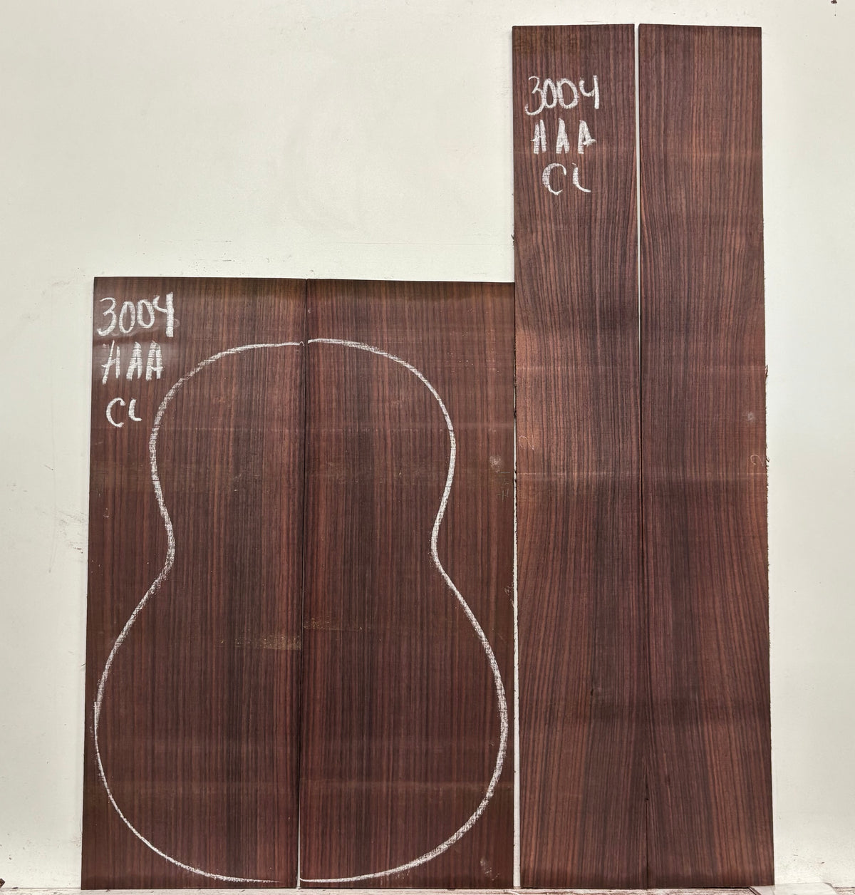 East Indian Rosewood Classical AAA Grade Guitar Back & Side Set #3004 - Exotic Wood Zone