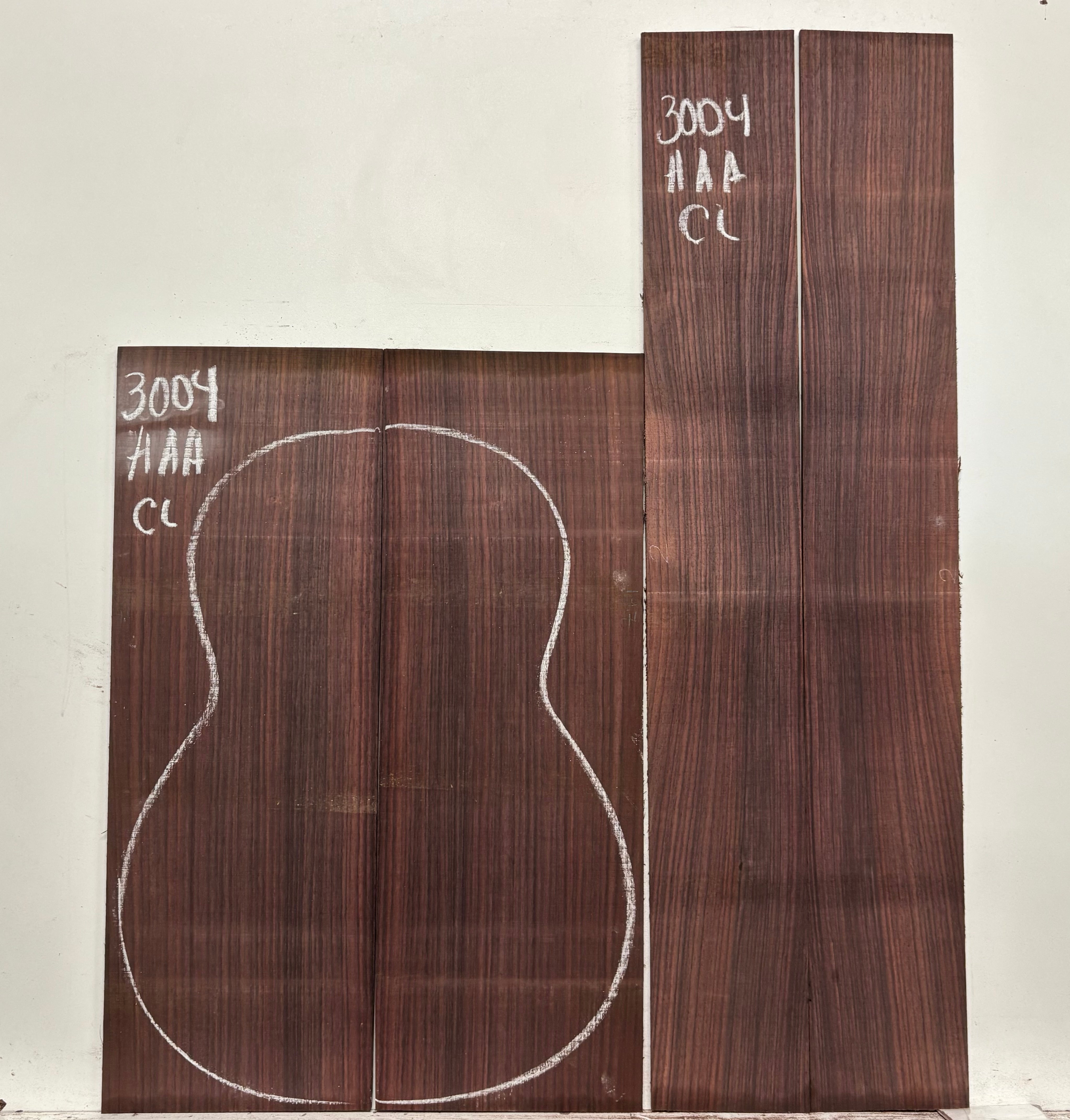 East Indian Rosewood Classical AAA Grade Guitar Back & Side Set #3004 - Exotic Wood Zone