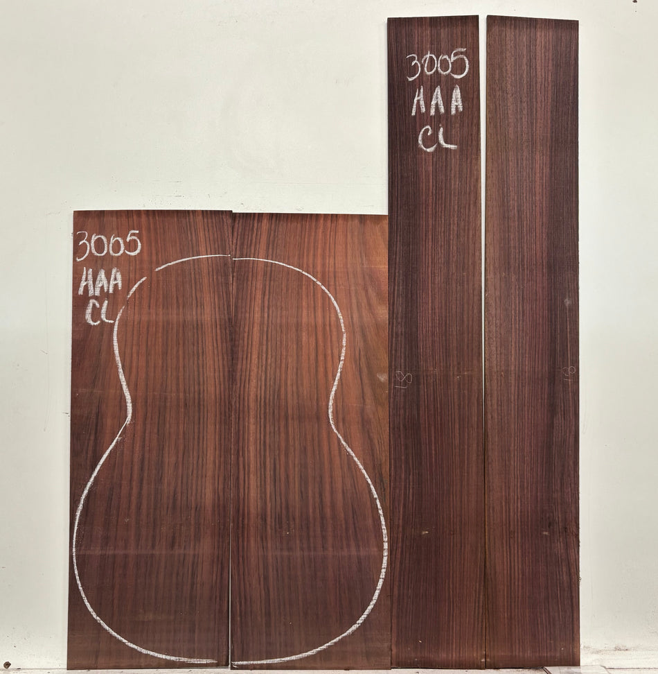 East Indian Rosewood Classical AAA Grade Guitar Back & Side Set #3005 - Exotic Wood Zone