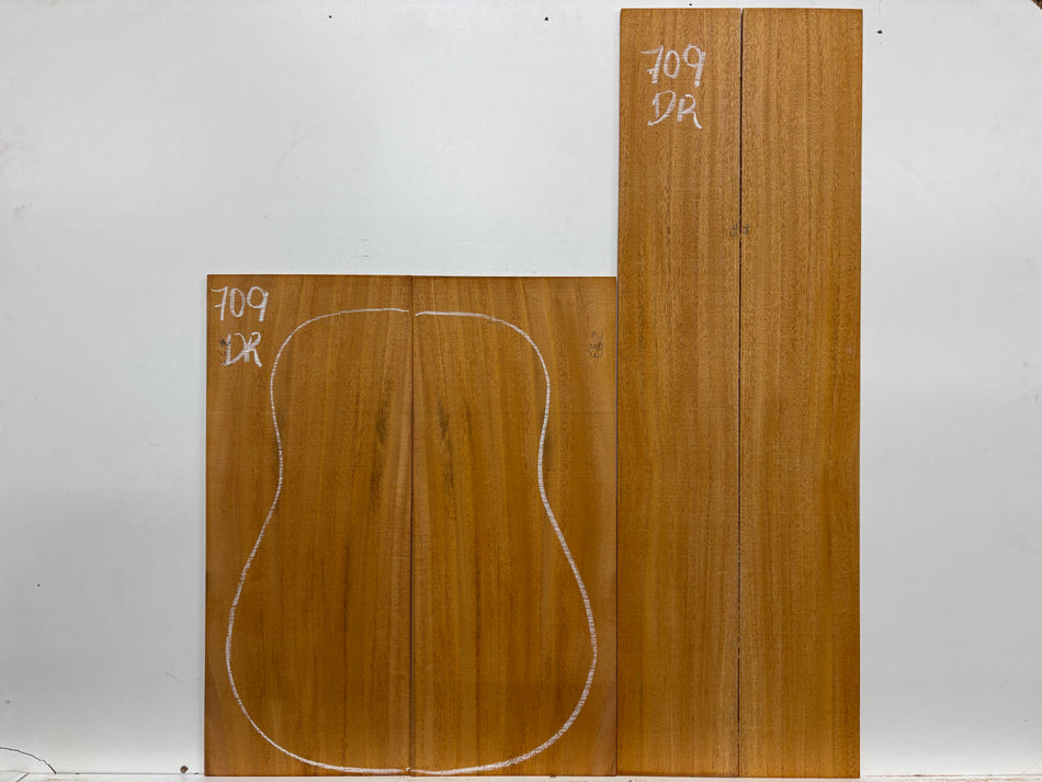 Mahogany Dreadnought Guitar Back & Side Set #709