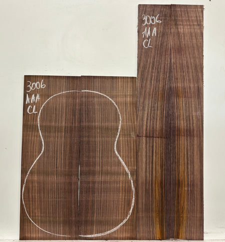 East Indian Rosewood Classical AAA Grade Guitar Back & Side Set #3006 - Exotic Wood Zone