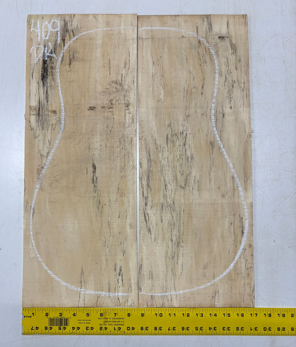 Spalted Tamarind Dreadnought Guitar Back & Side Set #409