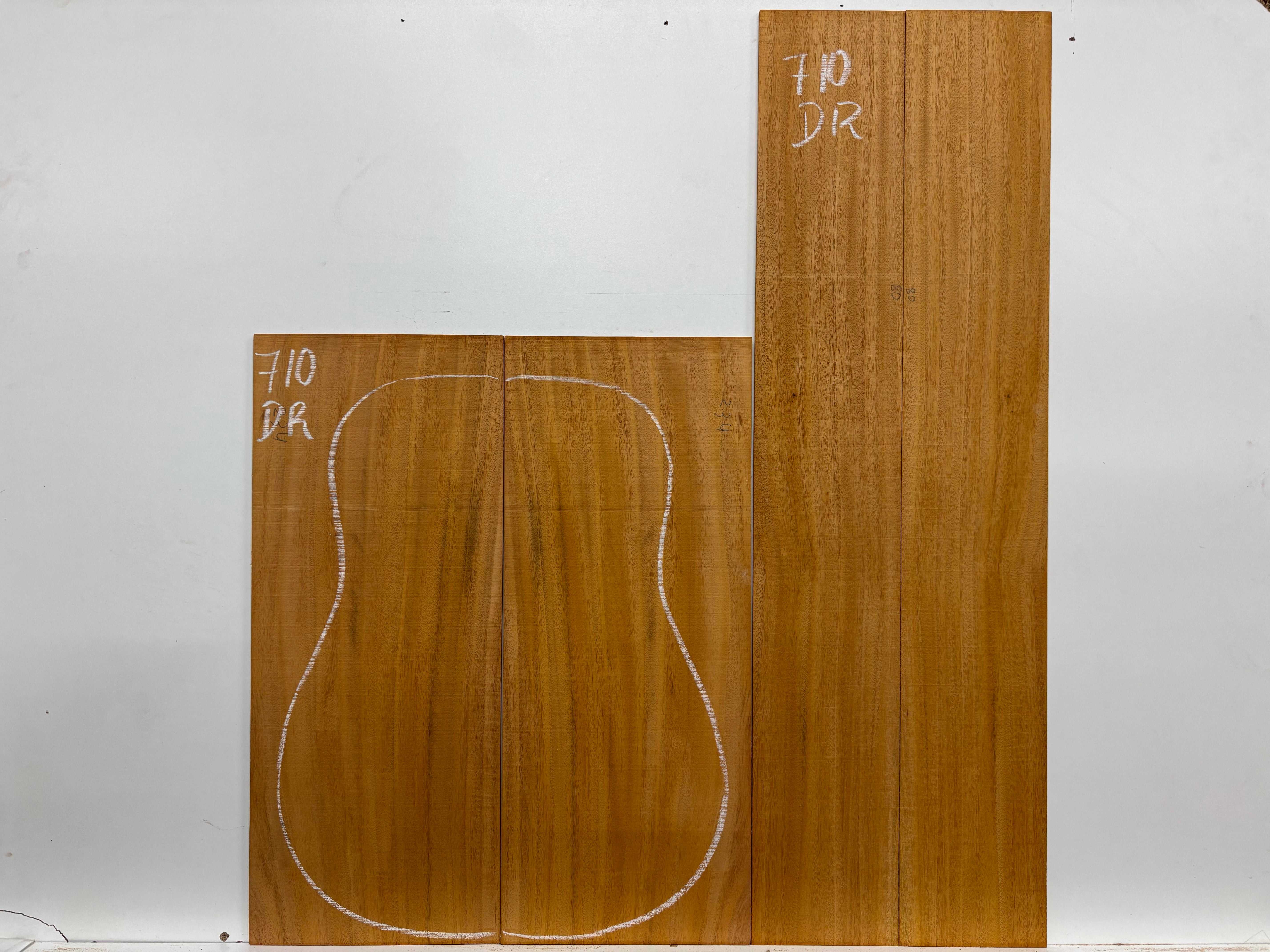 Mahogany Dreadnought Guitar Back & Side Set #710 – Exotic Wood Zone