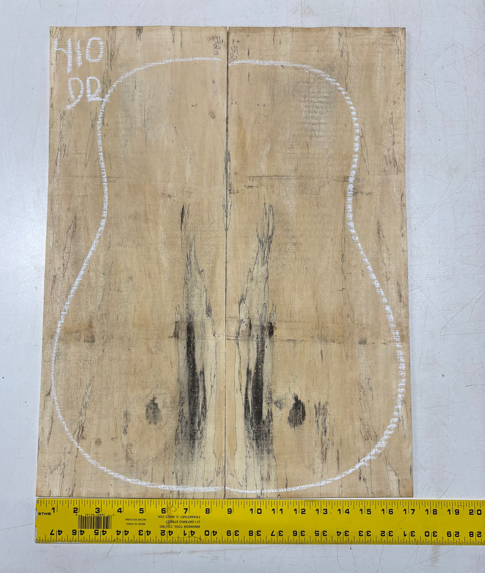 Spalted Tamarind Dreadnought Guitar Back & Side Set #410