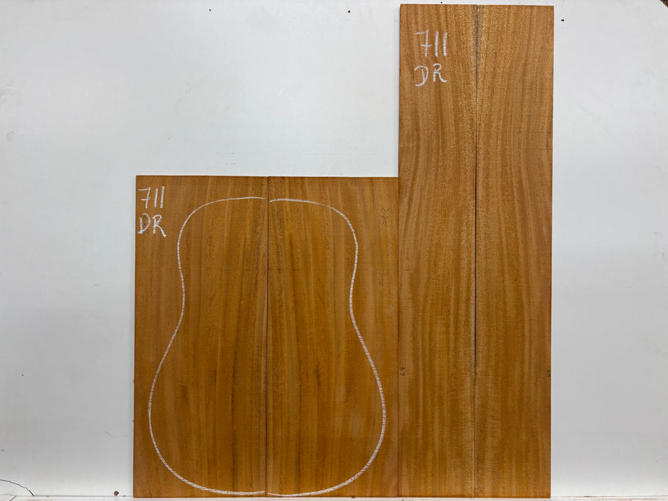 Mahogany Dreadnought Guitar Back & Side Set #711