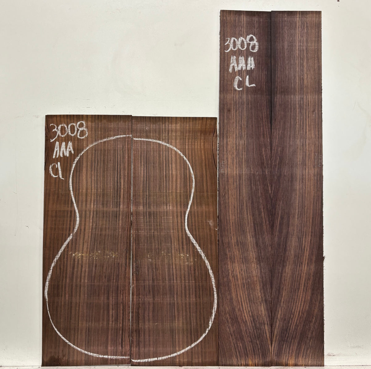 East Indian Rosewood Classical AAA Grade Guitar Back & Side Set #3008 - Exotic Wood Zone