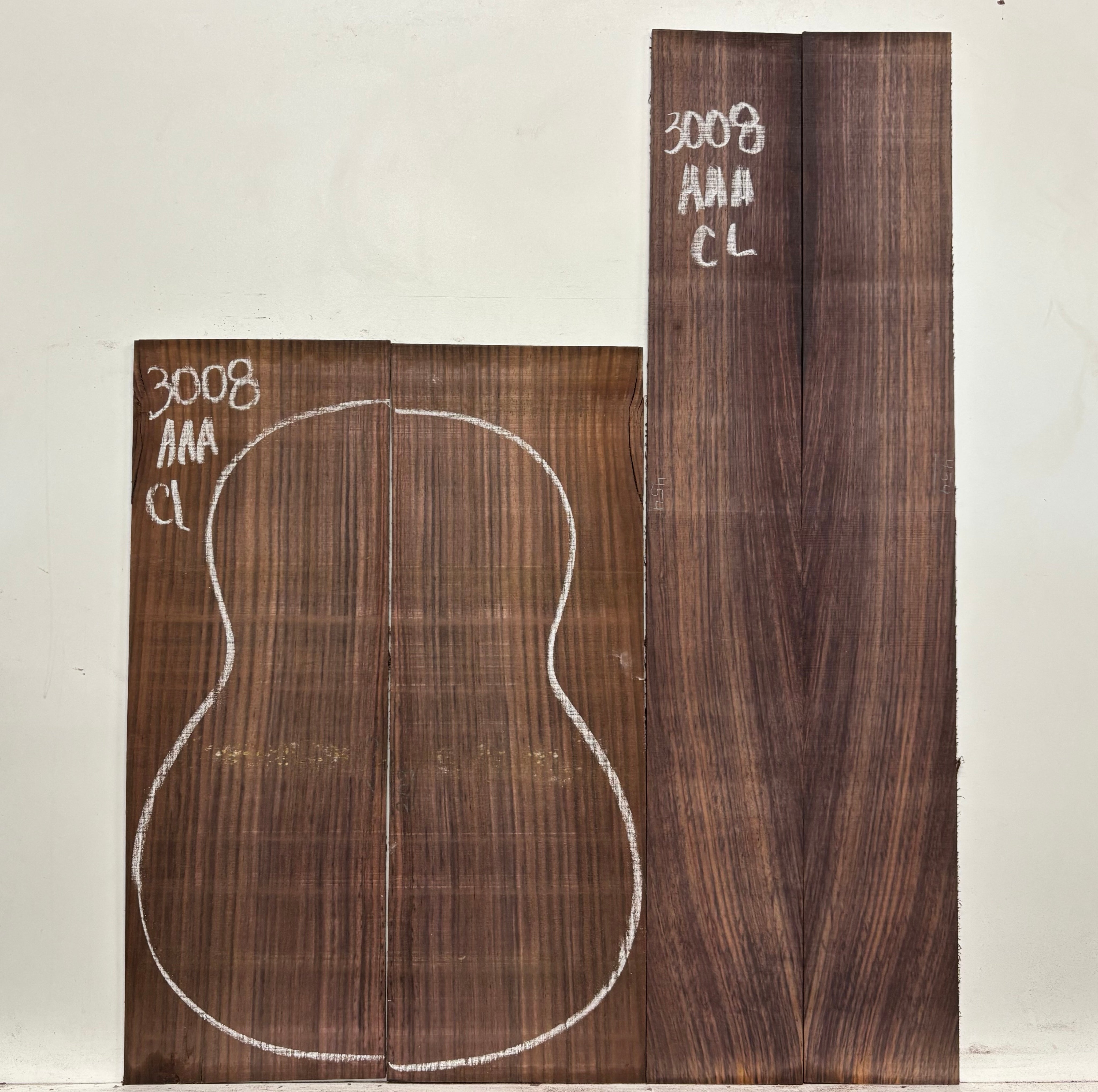 East Indian Rosewood Classical AAA Grade Guitar Back & Side Set #3008 - Exotic Wood Zone