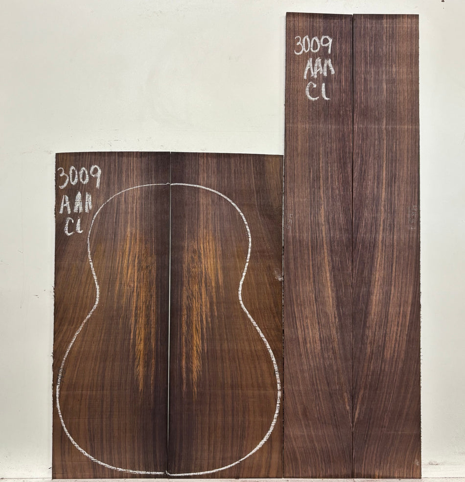 East Indian Rosewood Classical AAA Grade Guitar Back & Side Set #3009 - Exotic Wood Zone