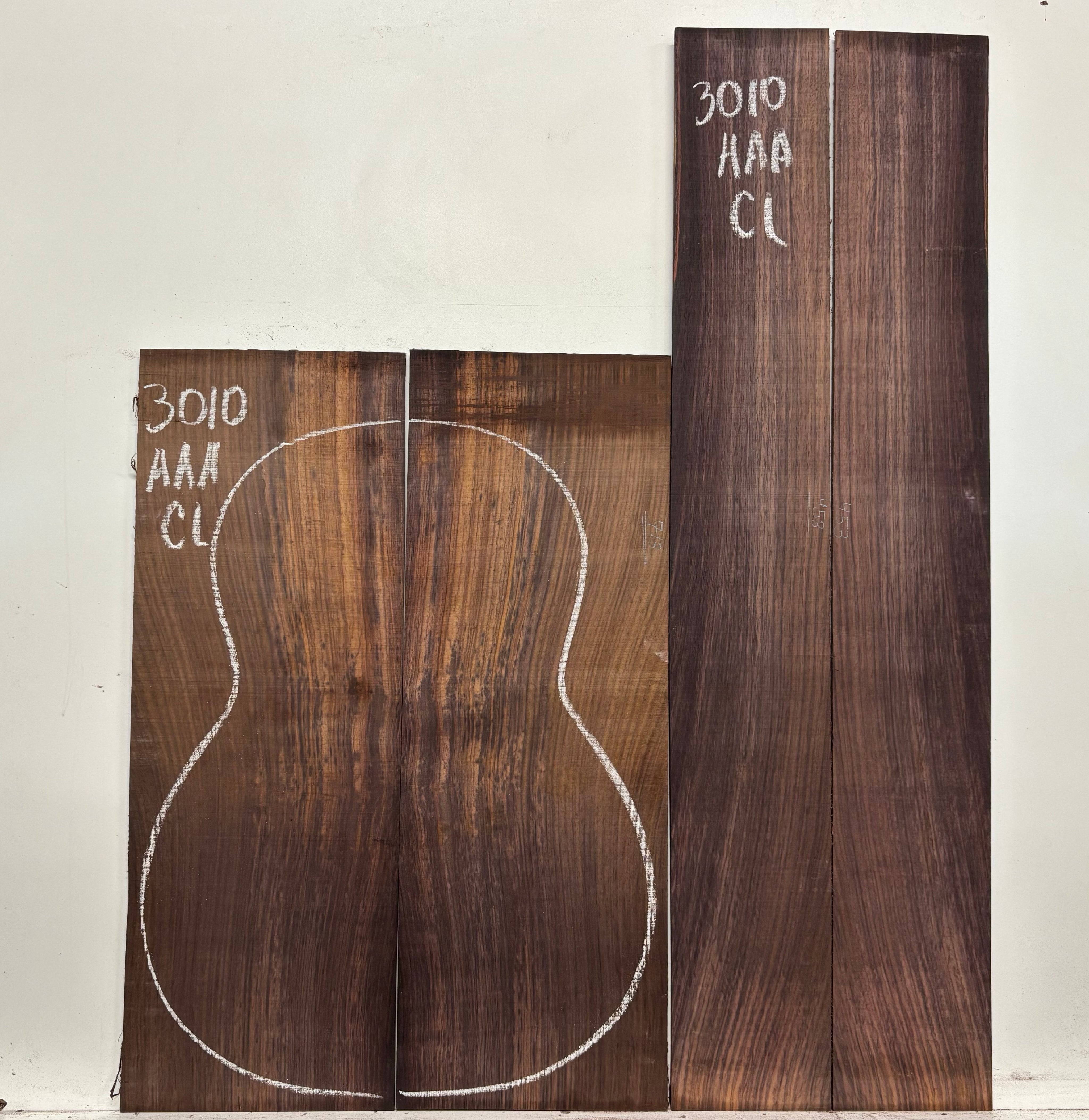East Indian Rosewood Classical AAA Grade Guitar Back & Side Set #3010 - Exotic Wood Zone