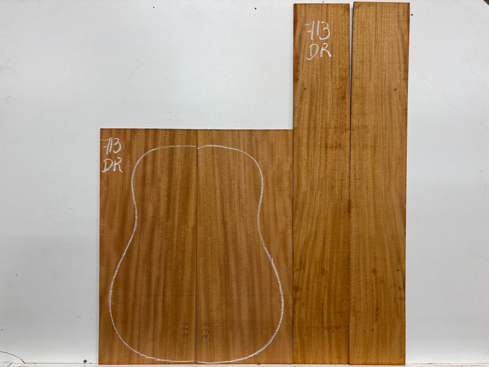 Mahogany Dreadnought Guitar Back & Side Set #713