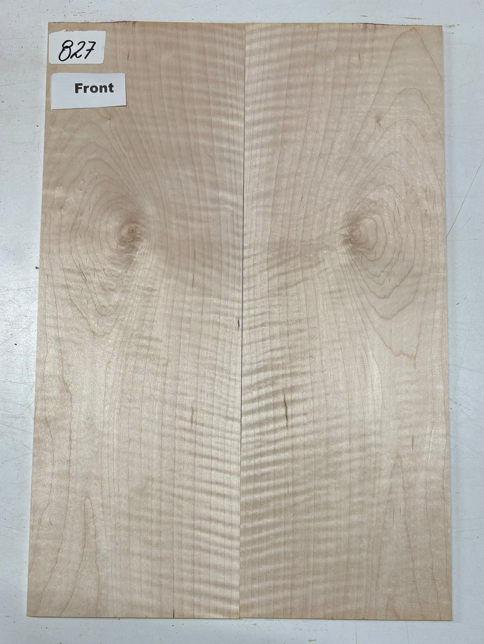 Dessus de guitare en érable ondé flammé - 21" x 7-1/8" x 1/4" #827