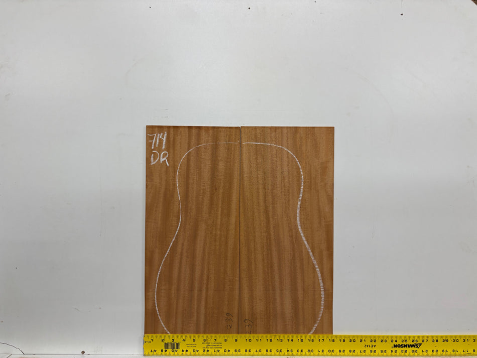 Mahogany Dreadnought Guitar Back & Side Set #714