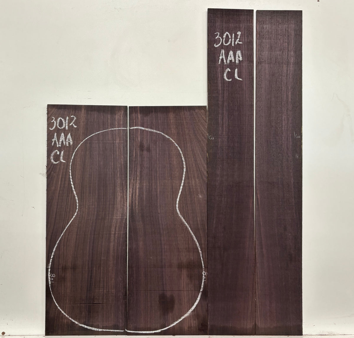 East Indian Rosewood Classical AAA Grade Guitar Back & Side Set #3012 - Exotic Wood Zone