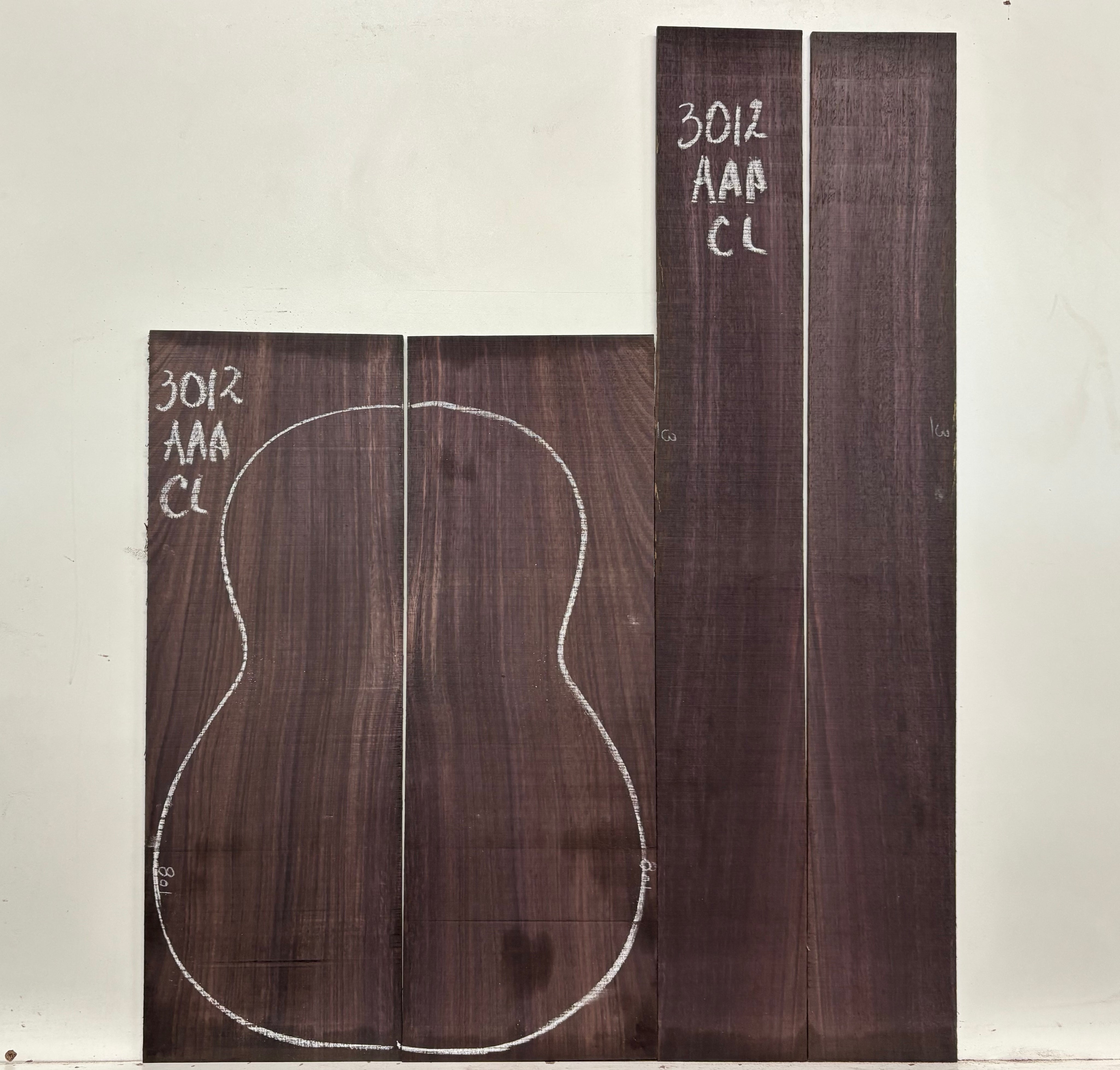 East Indian Rosewood Classical AAA Grade Guitar Back & Side Set #3012 - Exotic Wood Zone
