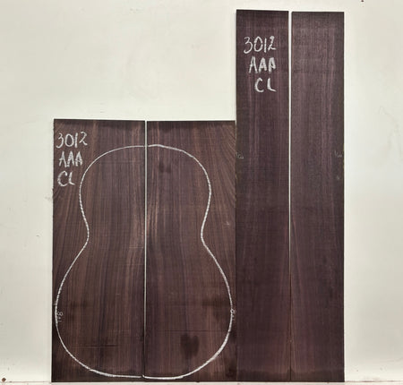 East Indian Rosewood Classical AAA Grade Guitar Back & Side Set #3012 - Exotic Wood Zone