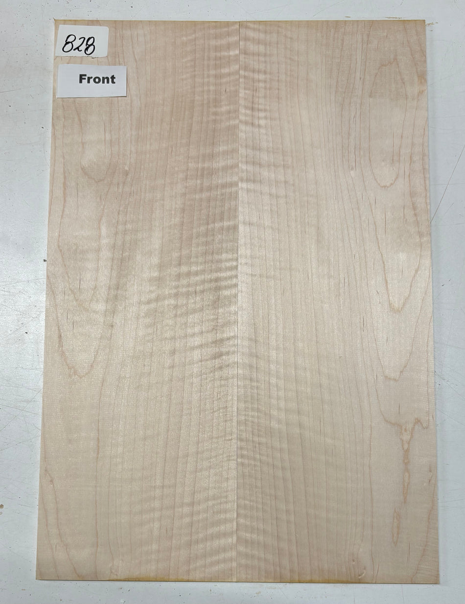 Dessus de guitare en érable ondé flammé - 21" x 7-1/8" x 1/4" #828