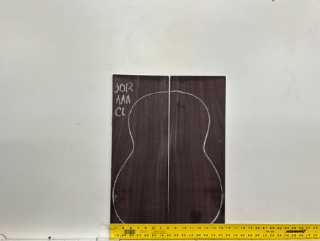 East Indian Rosewood Classical AAA Grade Guitar Back & Side Set #3012 - Exotic Wood Zone