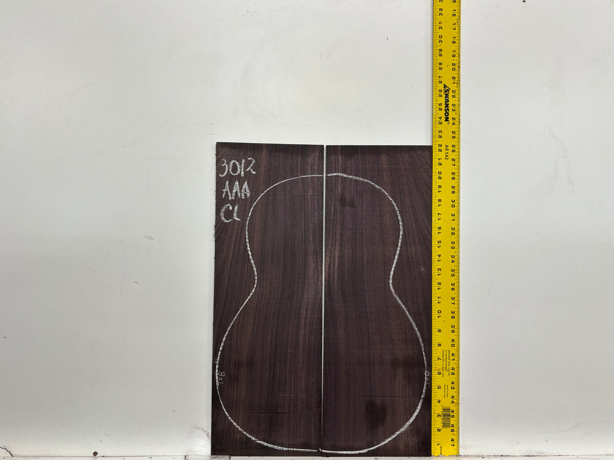 East Indian Rosewood Classical AAA Grade Guitar Back & Side Set #3012 - Exotic Wood Zone