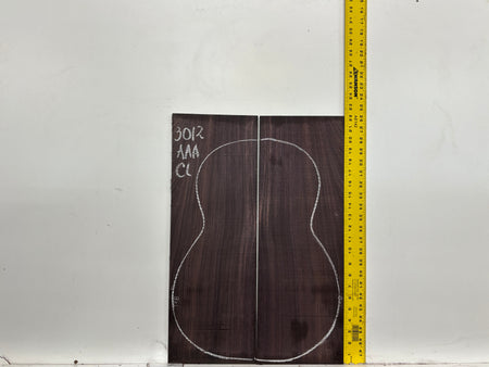 East Indian Rosewood Classical AAA Grade Guitar Back & Side Set #3012 - Exotic Wood Zone