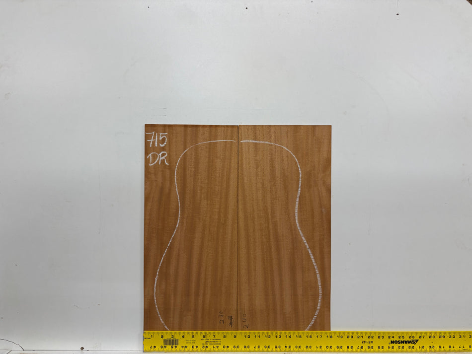 Mahogany Dreadnought Guitar Back & Side Set #715