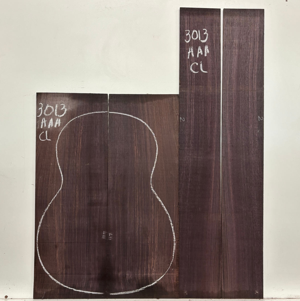 East Indian Rosewood Classical AAA Grade Guitar Back & Side Set #3013 - Exotic Wood Zone