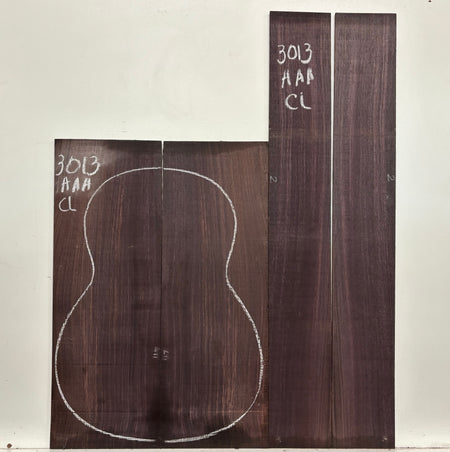 East Indian Rosewood Classical AAA Grade Guitar Back & Side Set #3013 - Exotic Wood Zone