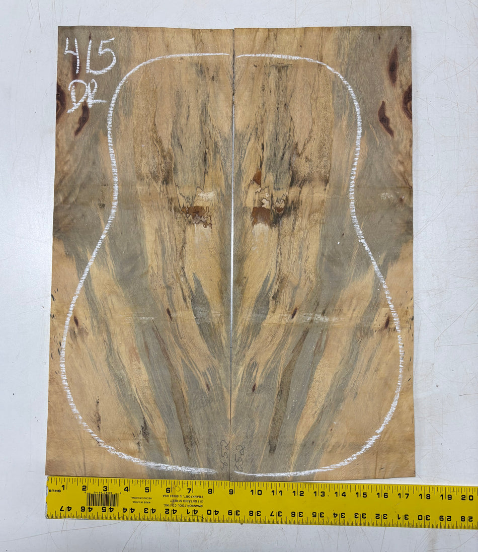 Spalted Tamarind Dreadnought Guitar Back & Side Set #415