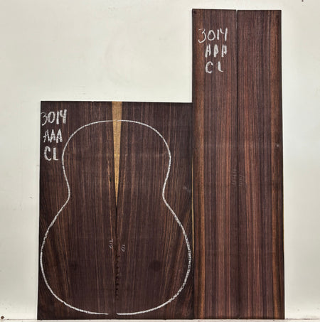 East Indian Rosewood Classical AAA Grade Guitar Back & Side Set #3014 - Exotic Wood Zone
