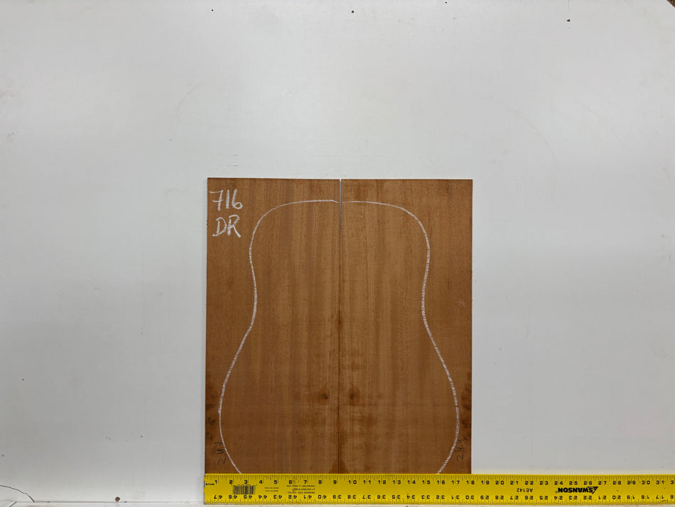 Mahogany Dreadnought Guitar Back & Side Set #716