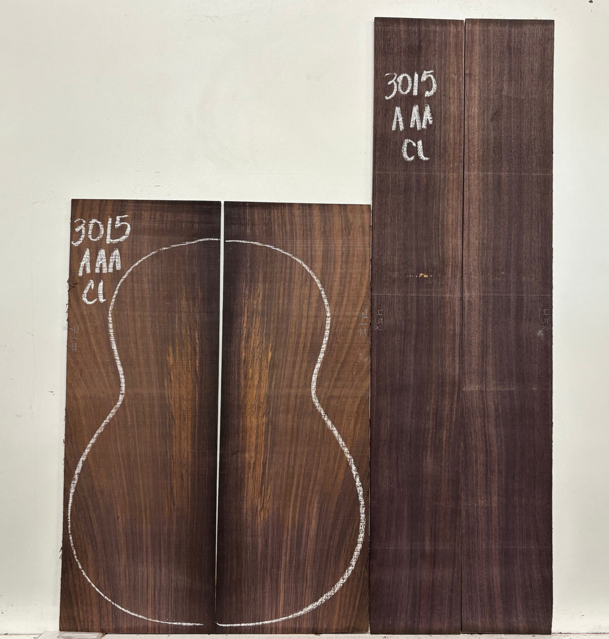 East Indian Rosewood Classical AAA Grade Guitar Back & Side Set #3015 - Exotic Wood Zone